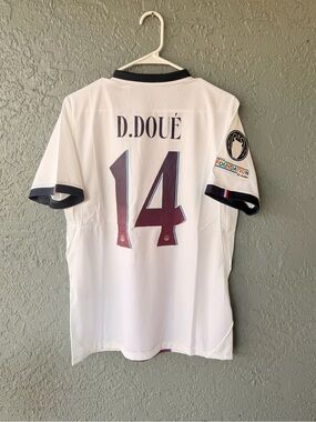 Doue PSG 2026/27 White Soccer Jersey Men Size